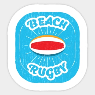 Summer Beach Rugby T-shirt Sticker